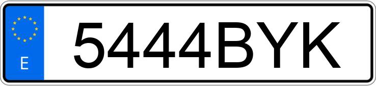 Numer rejestracyjny 5444BYK posiada TOYOTA RAV4