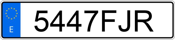 Numer rejestracyjny 5447FJR posiada TOYOTA COROLLA