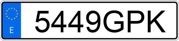 Numer rejestracyjny 5449GPK posiada BMW SERIE 1