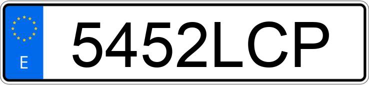 Numer rejestracyjny 5452LCP posiada VOLKSWAGEN GOLF
