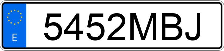 Numer rejestracyjny 5452MBJ posiada JEEP WRANGLER