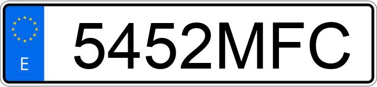 Numer rejestracyjny 5452MFC posiada VOLKSWAGEN PASSAT