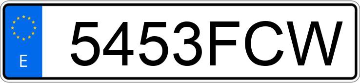 Numer rejestracyjny 5453FCW posiada MERCEDES E (211)