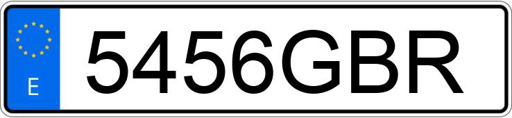 Numer rejestracyjny 5456GBR posiada RENAULT KANGOO