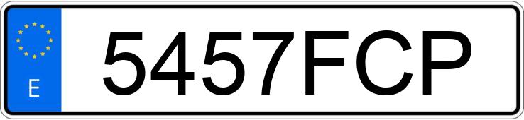 Numer rejestracyjny 5457FCP posiada VOLKSWAGEN GOLF