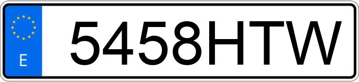 Numer rejestracyjny 5458HTW posiada VOLKSWAGEN POLO