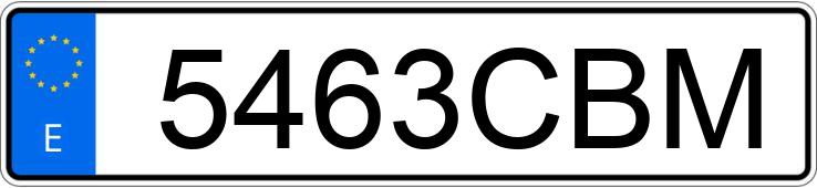 Numer rejestracyjny 5463CBM posiada PEUGEOT 206