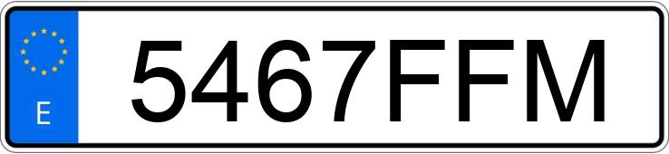 Numer rejestracyjny 5467FFM posiada BMW SERIE 3