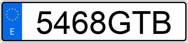 Numer rejestracyjny 5468GTB posiada PEUGEOT 207