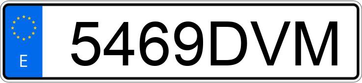 Numer rejestracyjny 5469DVM posiada MERCEDES 250 (124)