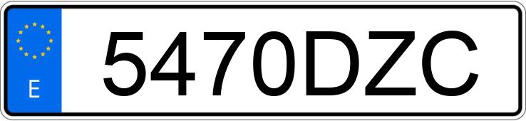 Numer rejestracyjny 5470DZC posiada PEUGEOT 307