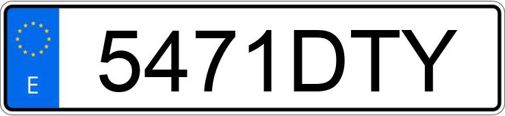 Numer rejestracyjny 5471DTY posiada MAZDA MAZDA5