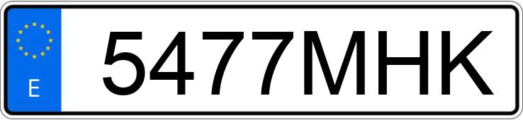 Numer rejestracyjny 5477MHK posiada AUDI A7 SPORTBACK