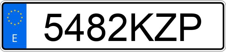 Numer rejestracyjny 5482KZP posiada RENAULT KANGOO