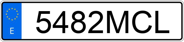 Numer rejestracyjny 5482MCL posiada MG ZS