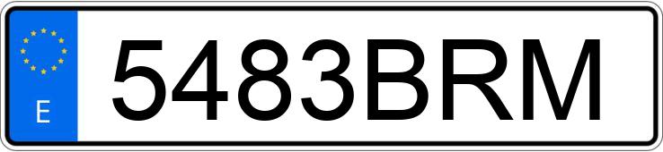 Numer rejestracyjny 5483BRM posiada MITSUBISHI GALANT