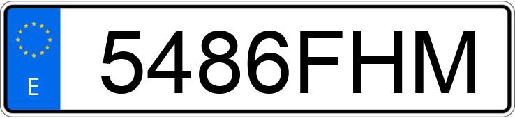 Numer rejestracyjny 5486FHM posiada OPEL MERIVA