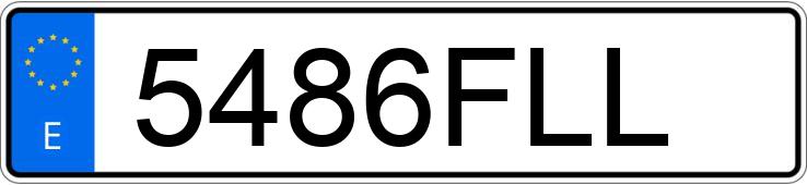 Numer rejestracyjny 5486FLL posiada MERCEDES SLK (170-171)