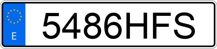 El número de registro 5486HFS tiene FORD FOCUS