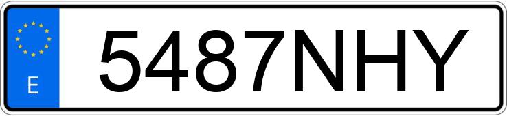 Numer rejestracyjny 5487NHY posiada MG MG3