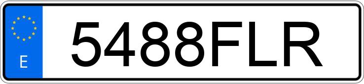 Numer rejestracyjny 5488FLR posiada PEUGEOT 207