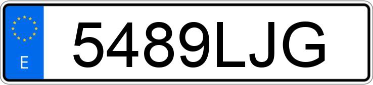 Numer rejestracyjny 5489LJG posiada TRS ONE