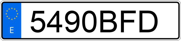 Numer rejestracyjny 5490BFD posiada BMW SERIE 3