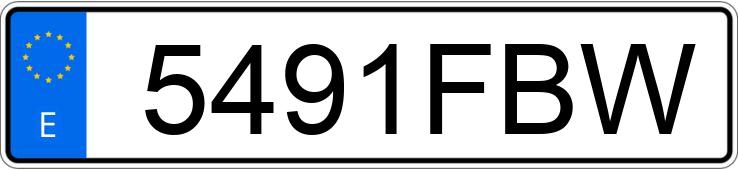 Numer rejestracyjny 5491FBW posiada BMW SERIE 3