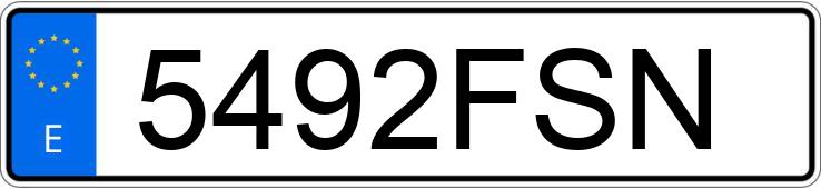 Numer rejestracyjny 5492FSN posiada NISSAN CABSTAR