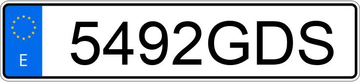 Numer rejestracyjny 5492GDS posiada SEAT IBIZA