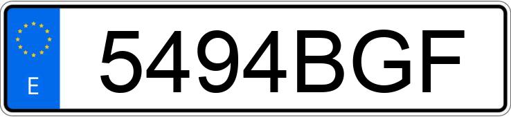 Numer rejestracyjny 5494BGF posiada MERCEDES VITO