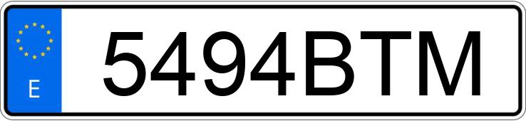 El número de registro 5494BTM tiene SKODA FABIA