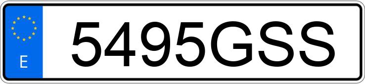 Numer rejestracyjny 5495GSS posiada BMW SERIE 3