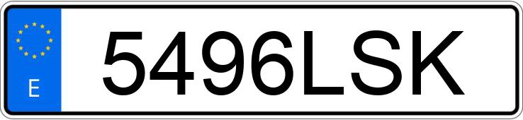 Numer rejestracyjny 5496LSK posiada AUDI Q5