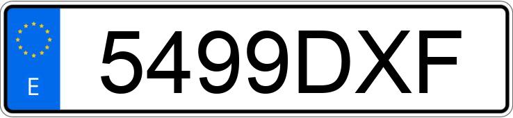 Numer rejestracyjny 5499DXF posiada CITROEN XSARA