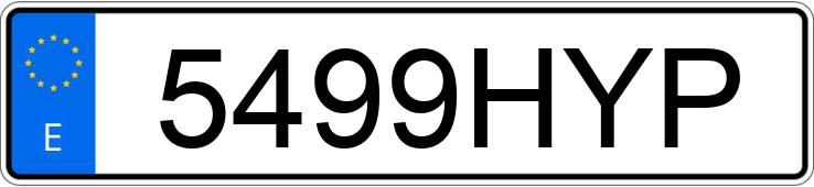 Numer rejestracyjny 5499HYP posiada BMW SERIE 3