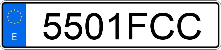 Numer rejestracyjny 5501FCC posiada AUDI Q7