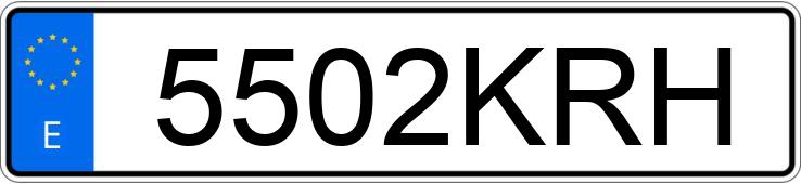 Numer rejestracyjny 5502KRH posiada TOYOTA RAV4