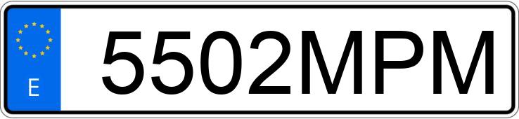 Numer rejestracyjny 5502MPM posiada VOLKSWAGEN GOLF