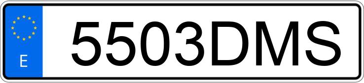 Il numero di registrazione 5503DMS ha SEAT IBIZA