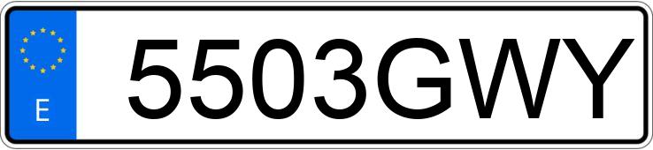 Numer rejestracyjny 5503GWY posiada RENAULT MEGANE