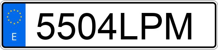 Numer rejestracyjny 5504LPM posiada TOYOTA C-HR