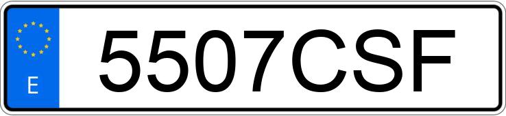 Registreringsnummeret 5507CSF har FIAT PANDA