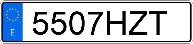 Numer rejestracyjny 5507HZT posiada FORD FIESTA