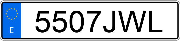 Numer rejestracyjny 5507JWL posiada TOYOTA C-HR