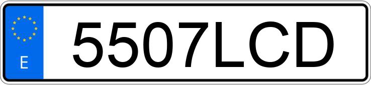 Numer rejestracyjny 5507LCD posiada BMW SERIE 1