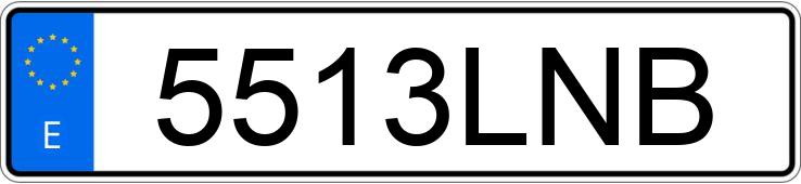 Numer rejestracyjny 5513LNB posiada HONDA CIVIC