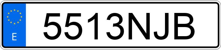 Numer rejestracyjny 5513NJB posiada AUDI A3 SPORTBACK
