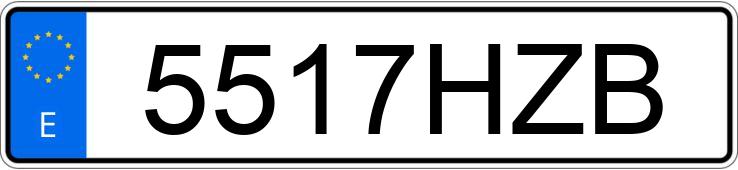 Numer rejestracyjny 5517HZB posiada SEAT IBIZA Numer rejestracyjny 5517HZB posiada SEAT IBIZA