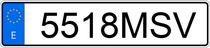 Numer rejestracyjny 5518MSV posiada FORD FOCUS